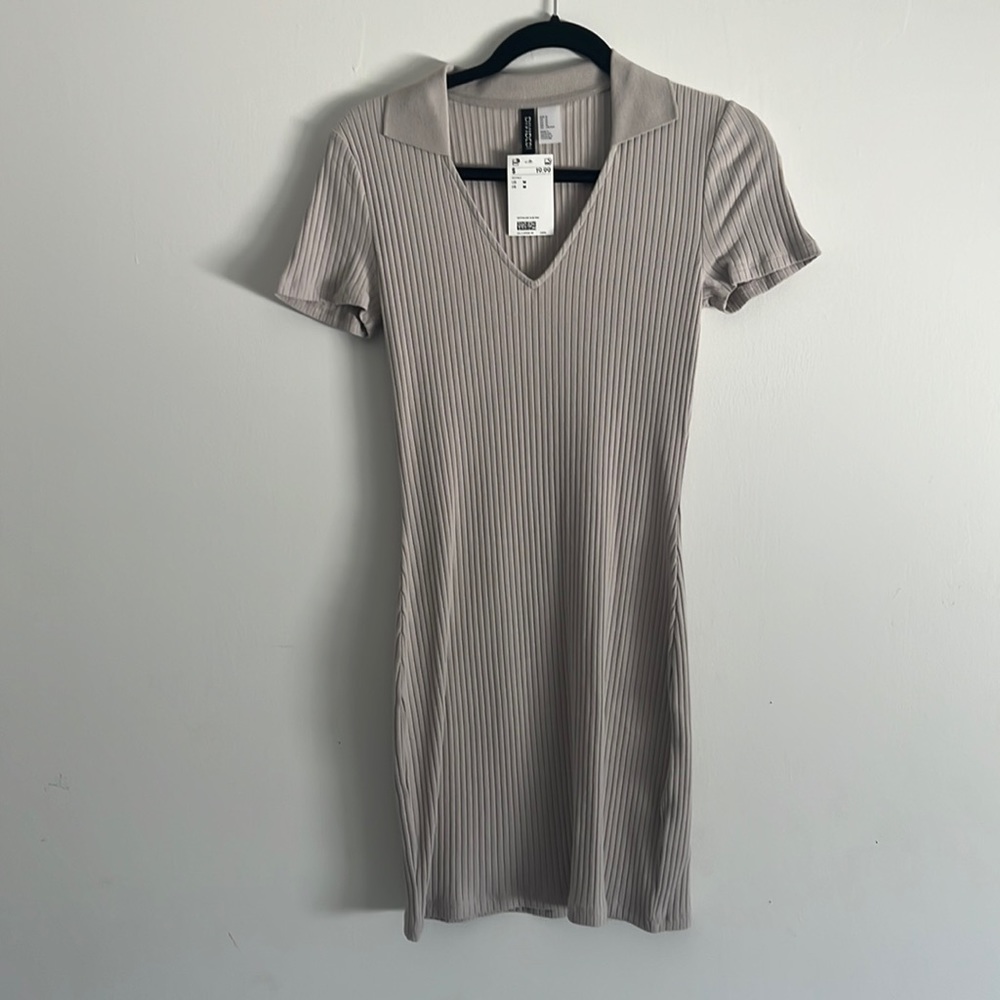 H&M collared knit short sleeve dress Brand New